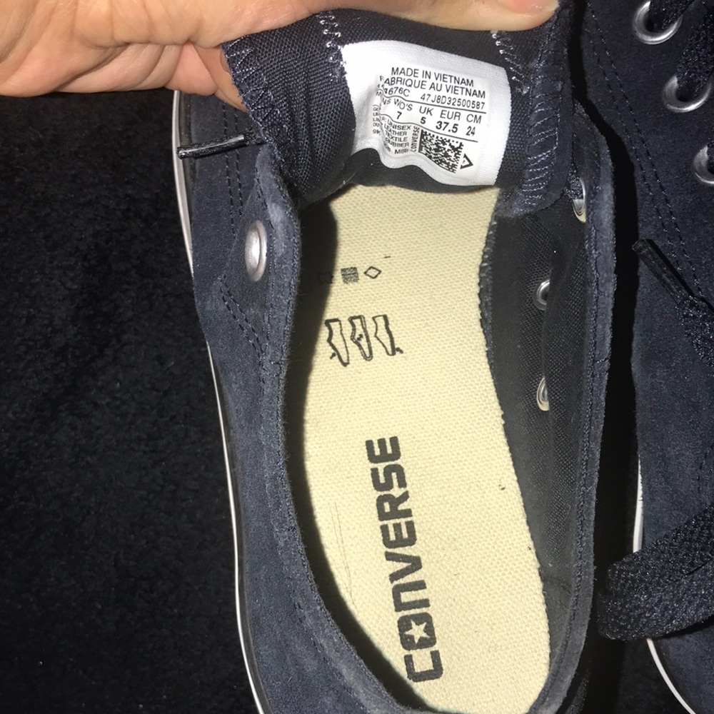 Navy Blue Converse - Picture 2 of 4